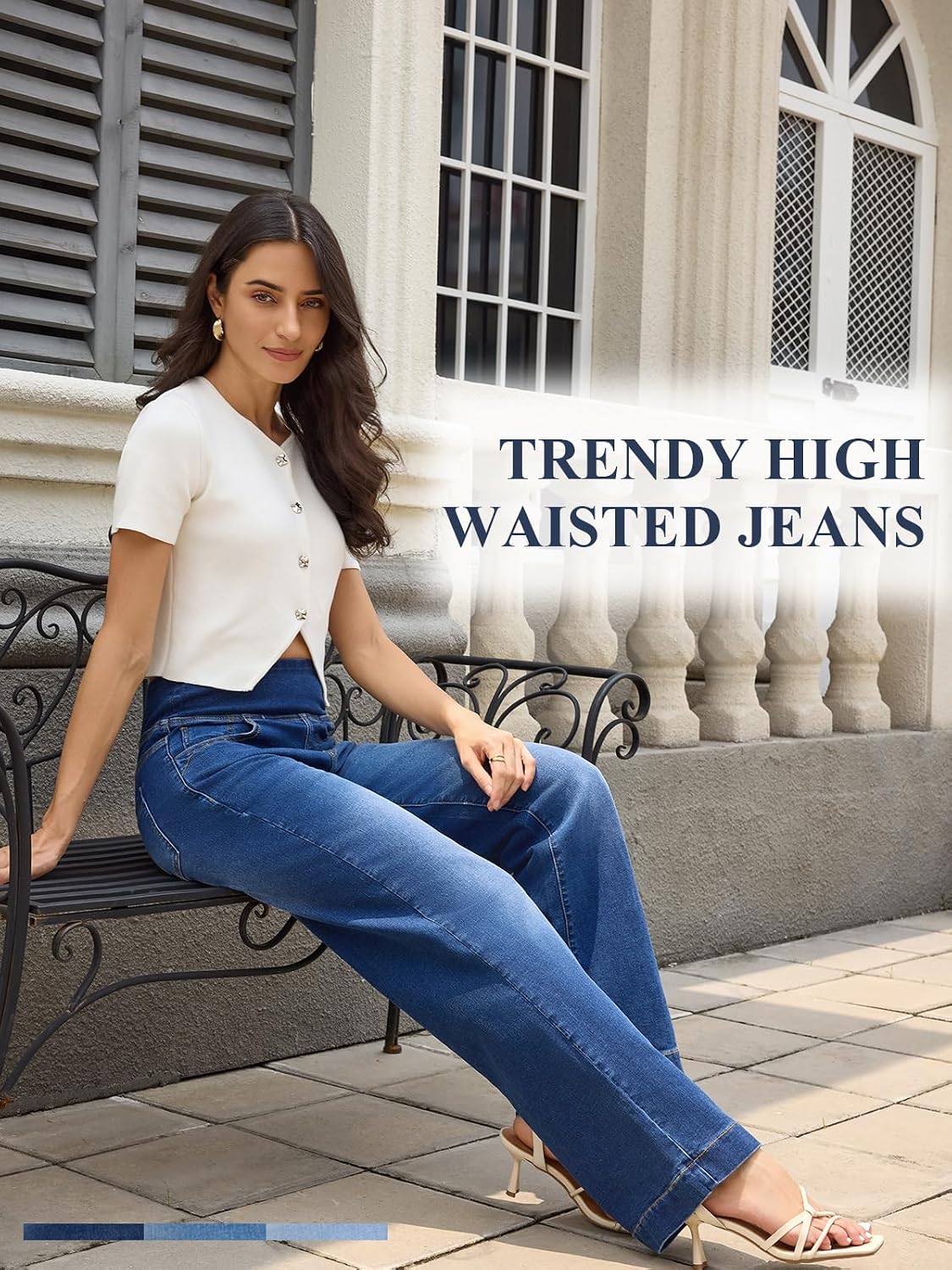 Pull On Wide Leg Jeans for Women
