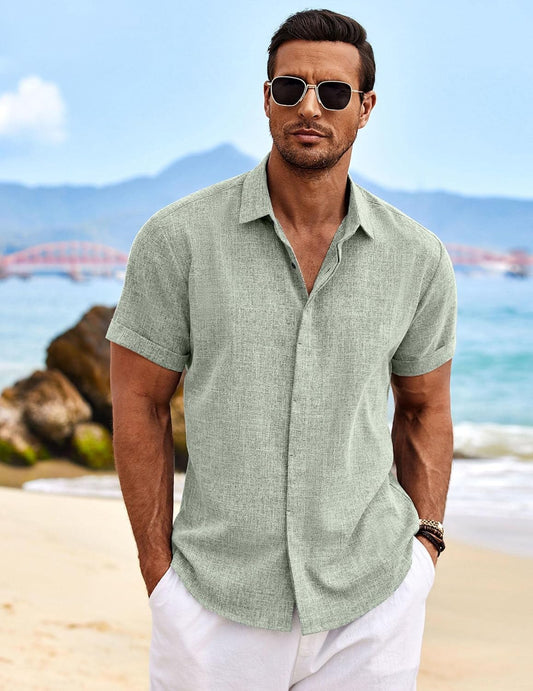 COOFANDY Men's Casual Linen Shirts for a Summer of Comfort