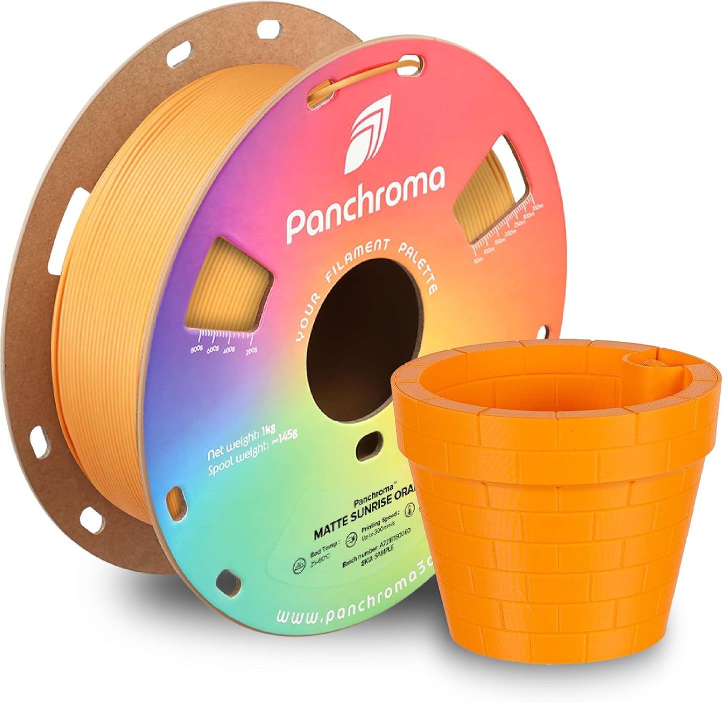 1kg - Matte118 - 1.75mm Matte Sunrise Orange (Hex Code: #F88b17)