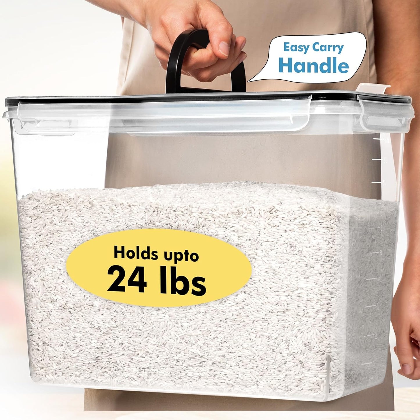 Effortless Kitchen Organization with Shazo's 2-Piece Extra Large Airtight Food Storage Containers