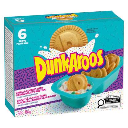 Betty Crocker DunkAroos, Vanillekekse mit Regenbogenstreusel-Zuckerguss, 6 x 28g/1 oz