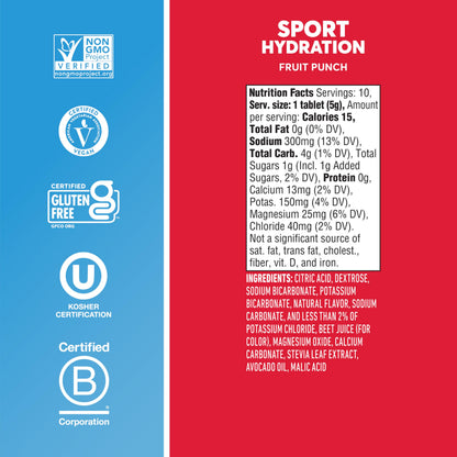 Nuun Sport Electrolyte Tablets with Magnesium, Calcium, Potassium, Chloride & Sodium, Gluten Free & Vegan, Mixed Flavors, 48 Pack (40 Servings Total)