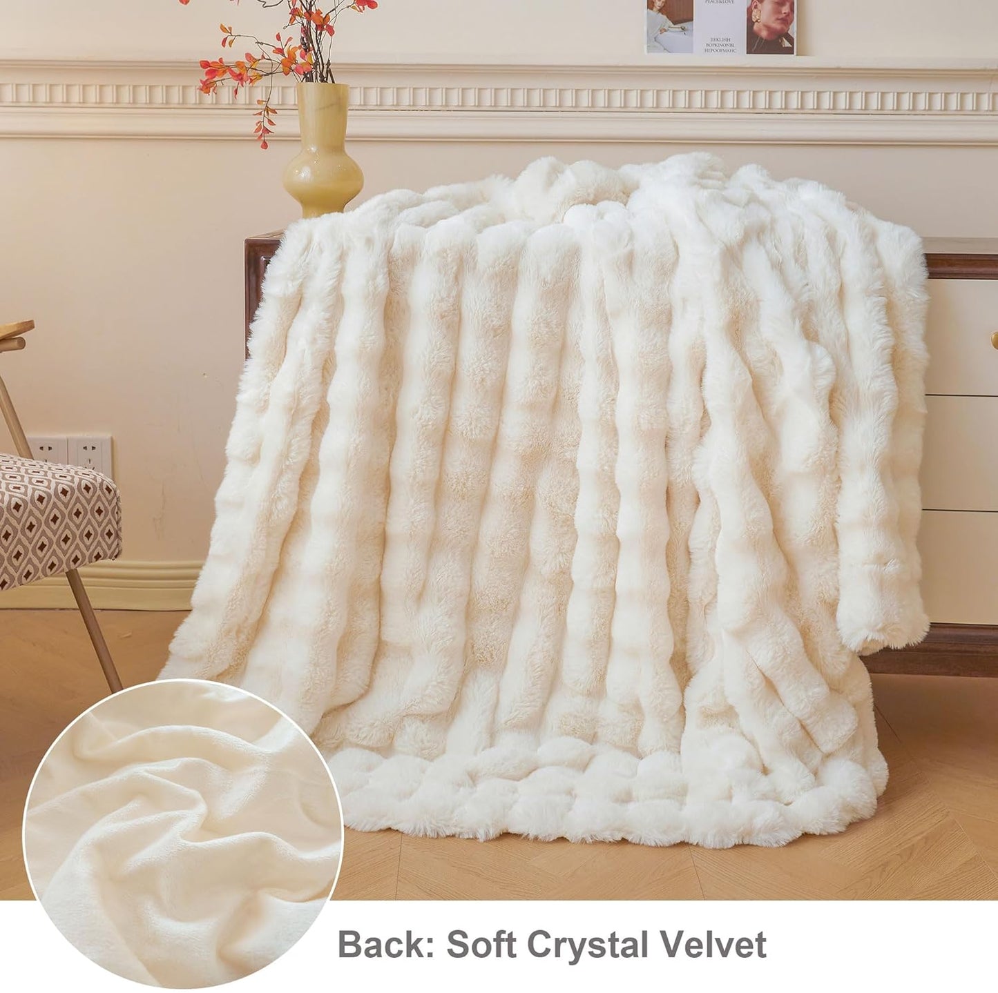 Luxurious Comfort: LIFEREVO's Fluffy Faux Rabbit Fur Throw