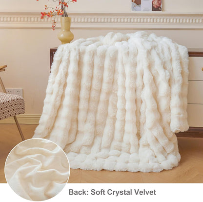 Luxurious Comfort: LIFEREVO's Fluffy Faux Rabbit Fur Throw