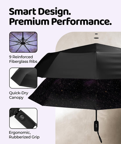 Repel Windproof Travel Umbrella - Compact & Withstands Winds up to 100MPH , Strongest Premium Auto Folding Umbrella for Rain and Sun - Durable, Light & Portable for Women & Men , Fits Backpack & Cars