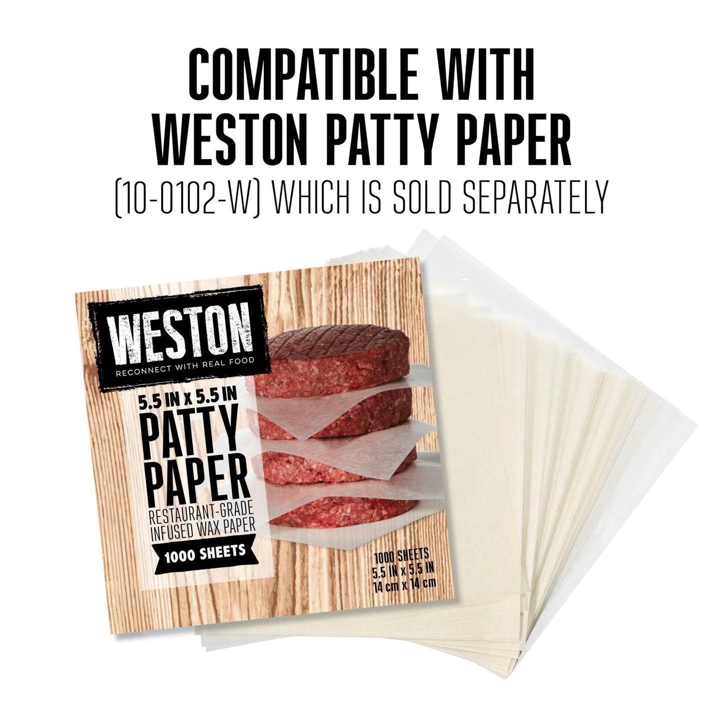 Weston Burger Press, Makes 4 1/2" Diameter Patties for Hamburger, Crab Cakes, Sausage, 1/4lb to 3/4lb, with Spring Ejector for Easy Removal, Single, Non-stick Heavy-Duty Cast Aluminum (07-0310-W)