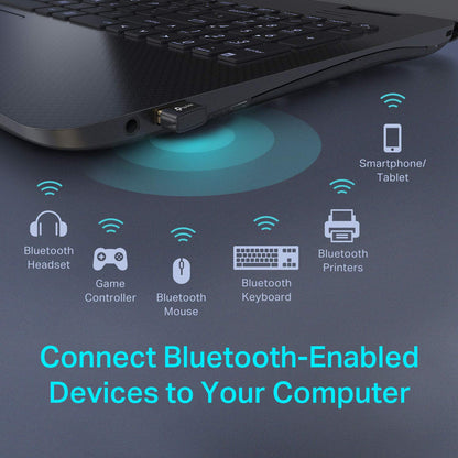 TP-Link USB Bluetooth Adapter for PC - Bluetooth 5.4 Dongle Receiver, Plug and Play, Nano Design, EDR & BLE, Supports Windows 11/10/8.1/7 for Desktop, Laptop, Keyboard, Mouse, etc (UB500)