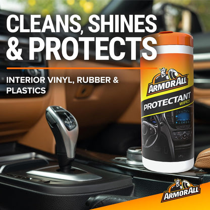 Original Protectant Pflegetücher von Armor All, Reiniger-Tücher für den Autoinnenraum mit UV-Schutz gegen Risse und Ausbleichen, 30 Stück