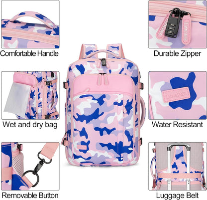 Lumesner Handgepäck Rucksack, extra großer 40L Flugzugelassener Reiserucksack für Damen & Herren