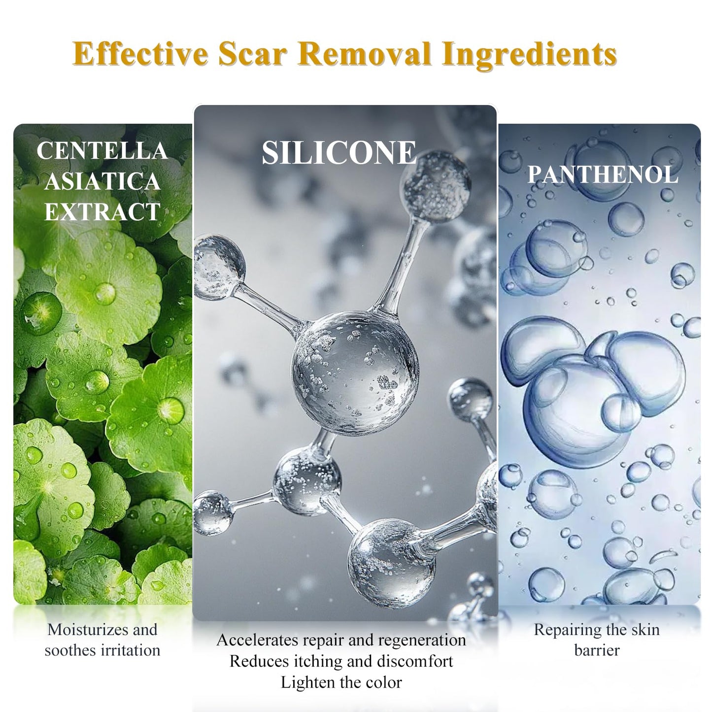Scar Cream Silicone Scar Gel, Scar Cream for Surgical Scars, Advanced Scar Removal Cream for C-Section, Injury, Acne, Burns, Keloids, Stretch Marks, Old & New Scars, 1.85 Oz (55g)