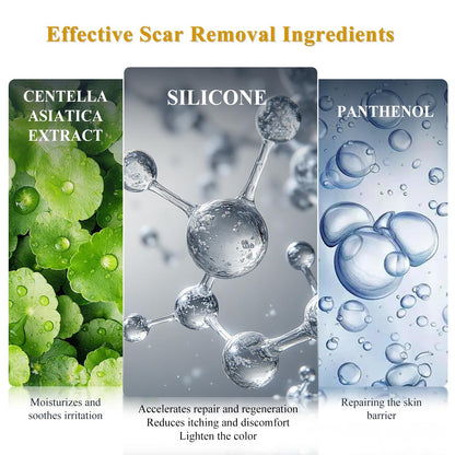 Scar Cream Silicone Scar Gel, Scar Cream for Surgical Scars, Advanced Scar Removal Cream for C-Section, Injury, Acne, Burns, Keloids, Stretch Marks, Old & New Scars, 1.85 Oz (55g)