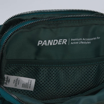 Pander Everywhere Gürteltasche für Damen, 5 Reißverschlussfächer RPET Polyester Umhängetasche (Türkisblau, Einheitsgröße)