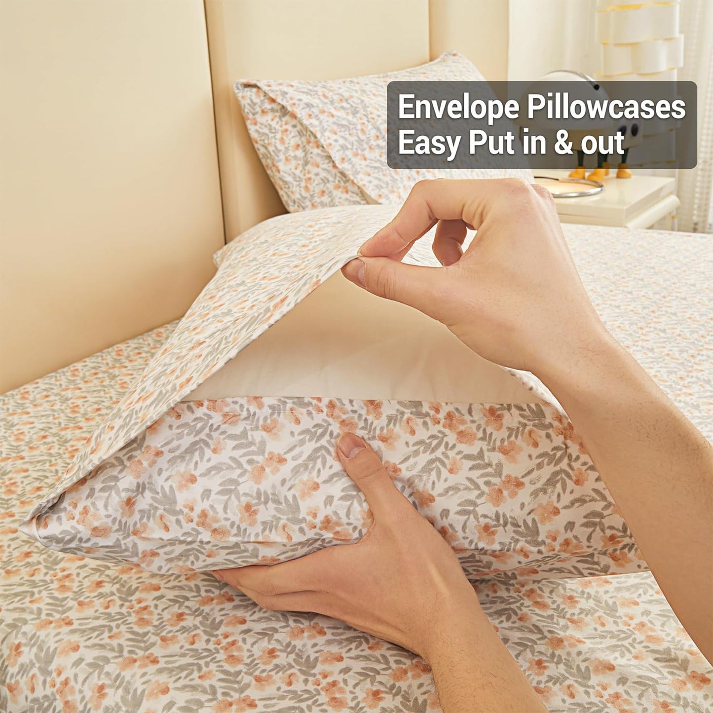 Viviland Floral Queen Sheet Set: Soft, Breathable, and Stylish Bedding