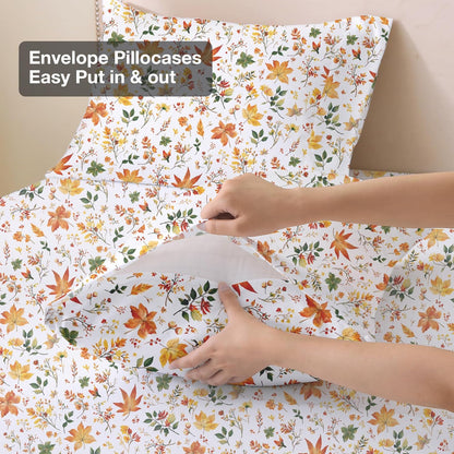 Viviland Floral Queen Sheet Set: Soft, Breathable, and Stylish Bedding
