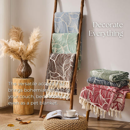 DOWN HOME Chenille Cotton Throw Blanket Review: A Cozy Boho Addition to Your Home