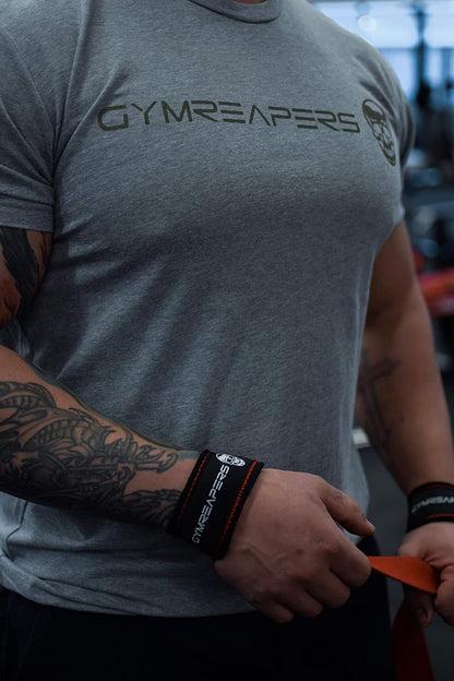 Gymreapers Hebe-Handgelenkbandagen für Gewichtheben, Bodybuilding, Powerlifting, Krafttraining und Kreuzheben – gepolstertes Neopren mit 45,7 cm Baumwolle
