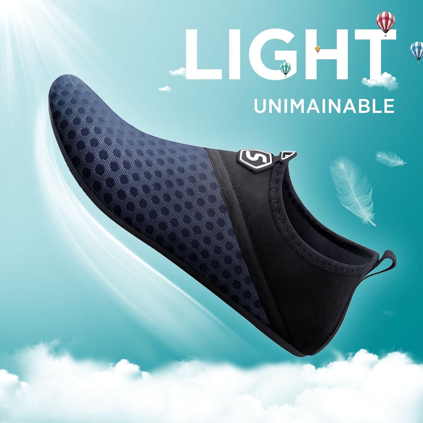 SEEKWAY Wasserschuhe Damen Herren Schnelltrocknend Badeschuhe Aquaschuhe Barfuß Rutschfest Schwimmen Pool Outdoor Surfen Fluss See Yoga