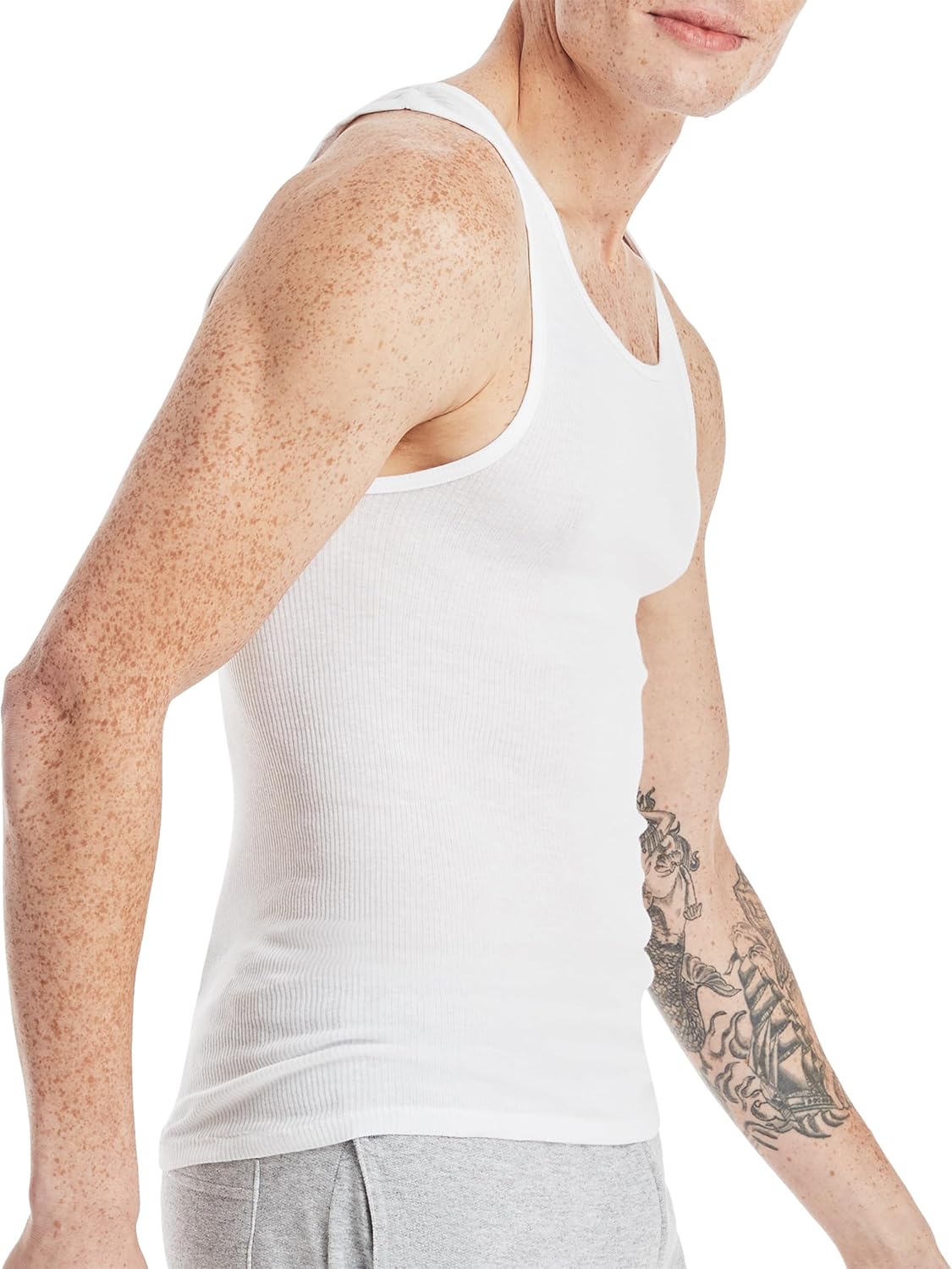 Hanes Geripptes Tanktop für Herren