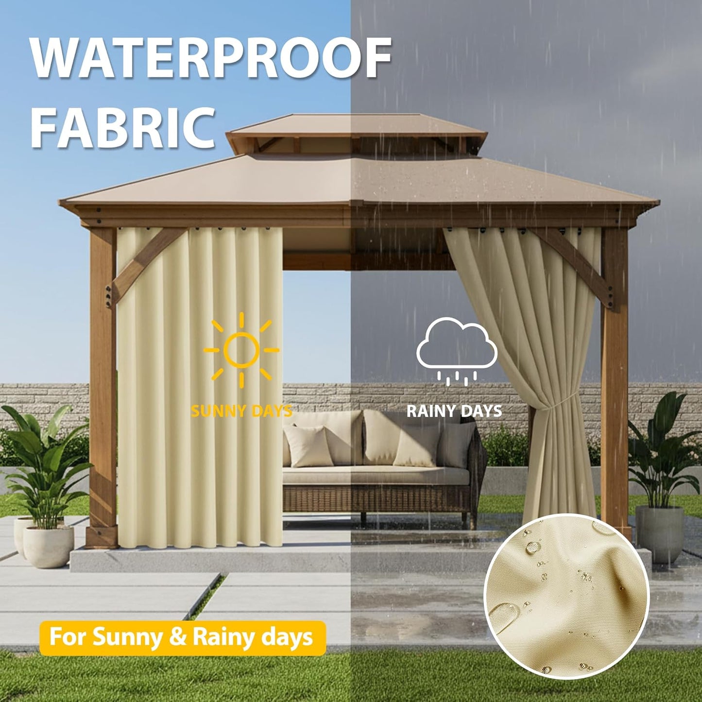 BONZER Waterproof Outdoor Curtains: Elevate Your Outdoor Space