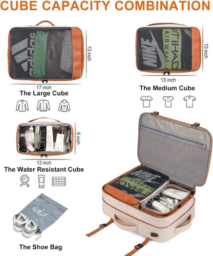 Lumesner Handgepäck Rucksack, extra großer 40L Flugzugelassener Reiserucksack für Damen & Herren