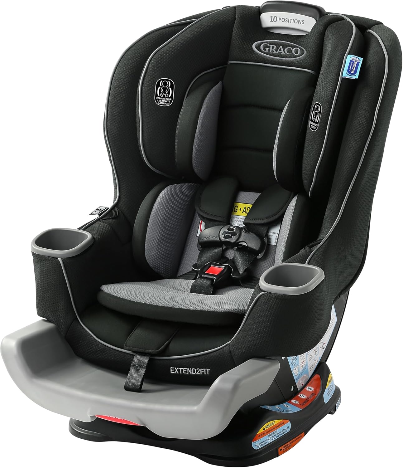 Graco Extend2Fit Kindersitz, 2-in-1 vorwärts- und rückwärtsgerichteter Babysitz, 1,8-30 kg (4-65 lb), Carter