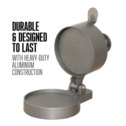 Weston Burger Press, Makes 4 1/2" Diameter Patties for Hamburger, Crab Cakes, Sausage, 1/4lb to 3/4lb, with Spring Ejector for Easy Removal, Single, Non-stick Heavy-Duty Cast Aluminum (07-0310-W)