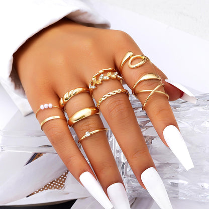 FAXHION 24-60 Pcs Gold Stackable Rings for Women, Knuckle Rings Chunky Gold Ring Set Dainty Stacking Cute Rings, Multiple Sizes Cute Jewelry Set Gift