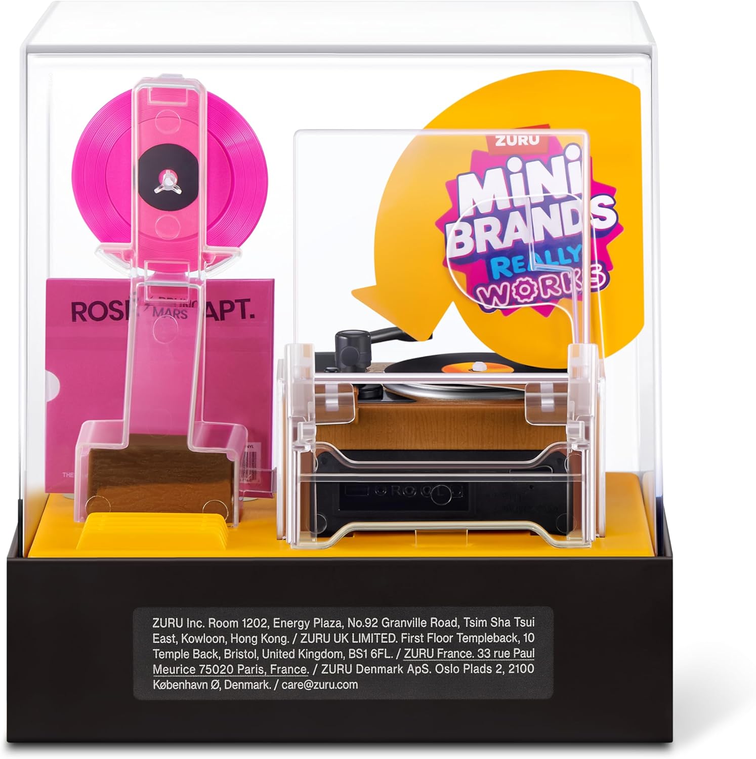 Mini Brands Really Works Vinyl Playset Series 1 by ZURU – Functional Mini Vinyl Record Player with Actual Music Playback, Includes Record & Stand, Collectible Toy for Kids, Gen Z & Adults