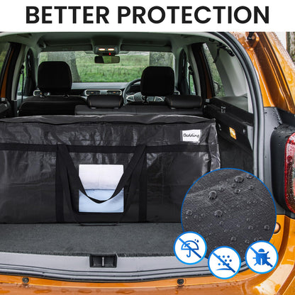 TAILI 69 Gallon Extra Large Storage Bags, XXL Blue Heavy Duty Moving Bags For Storage with Visible Window, Wrap Around Handles, Totes for Space Saving, Alternative to Moving Boxes (2 Pack)