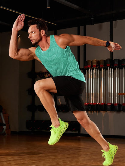 TACVASEN Herren Tanktops Schnelltrocknend Ärmelloses Workout Muskelshirt Sport Bodybuilding Fitness Performance T-Shirts