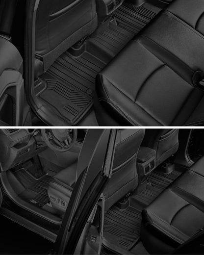 3W Floor Mats for Toyota Tacoma 2024 2025 2026 Double Cab Auto Tran(Not Fit Hybrid & XtraCab), TPE All Weather Custom Fit Floor Liner for Tacoma TRD/SR/SR5/limited Car Liners.