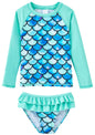UMELOK Toddler and Little Girls Rash Guard Sets with Bikini Bottoms Swimwear