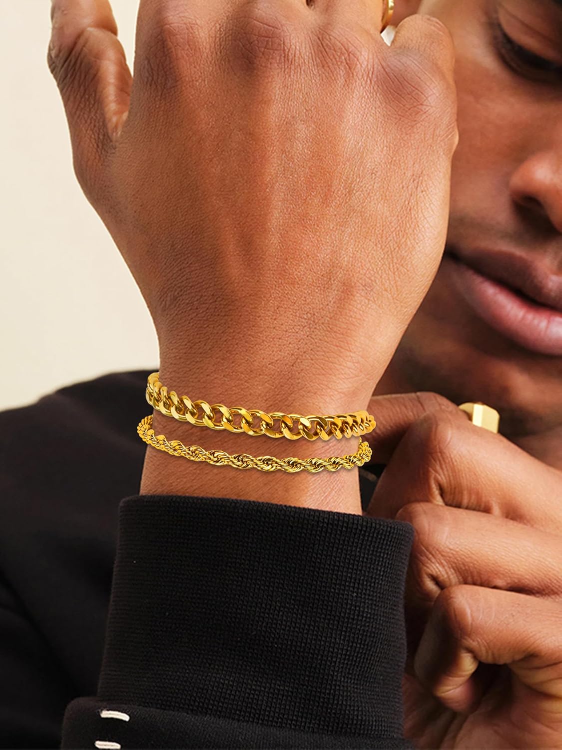 Elevate Your Style with the PEALICIOUS Gold Bracelet for Men