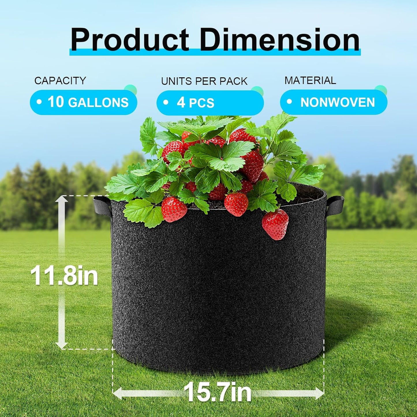 Land Guard 4-Pack Fabric Grow Bags: A Game-Changer for Gardeners