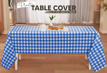 Utopia Kitchen Einweg-Tischdecke aus Kunststoff (12er Pack – 137x274 cm) Weiß Rechteckige Tischdecke Wasserdicht Schmutzabweisend Party-Tischdecke
