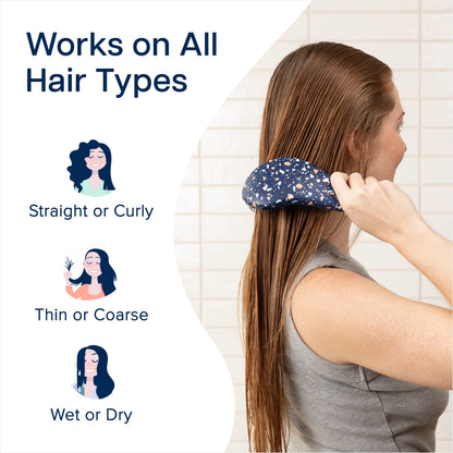 Crave Naturals Glide Thru Entwirrbürste für Erwachsene und Kinder. Entwirrbürste für natürliches, lockiges, glattes, nasses oder trockenes Haar. Haarbürsten für Frauen. Stylingbürste (Blau)