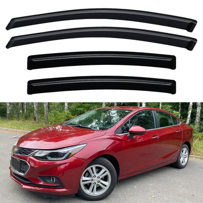Window Visors Rain Guards for 2015-2026 Ford F150 SuperCrew & 2017-2026 F-150 Raptor F250 F350 F450 F550 Super Duty Crew Cab, Out-Channel Window Vent Deflectors Visors Shades Protectors