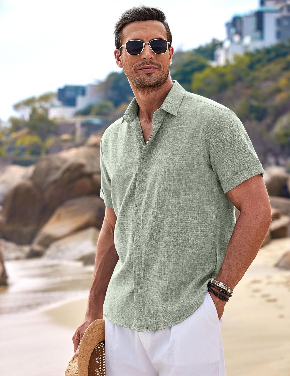 COOFANDY Men's Casual Linen Shirts for a Summer of Comfort