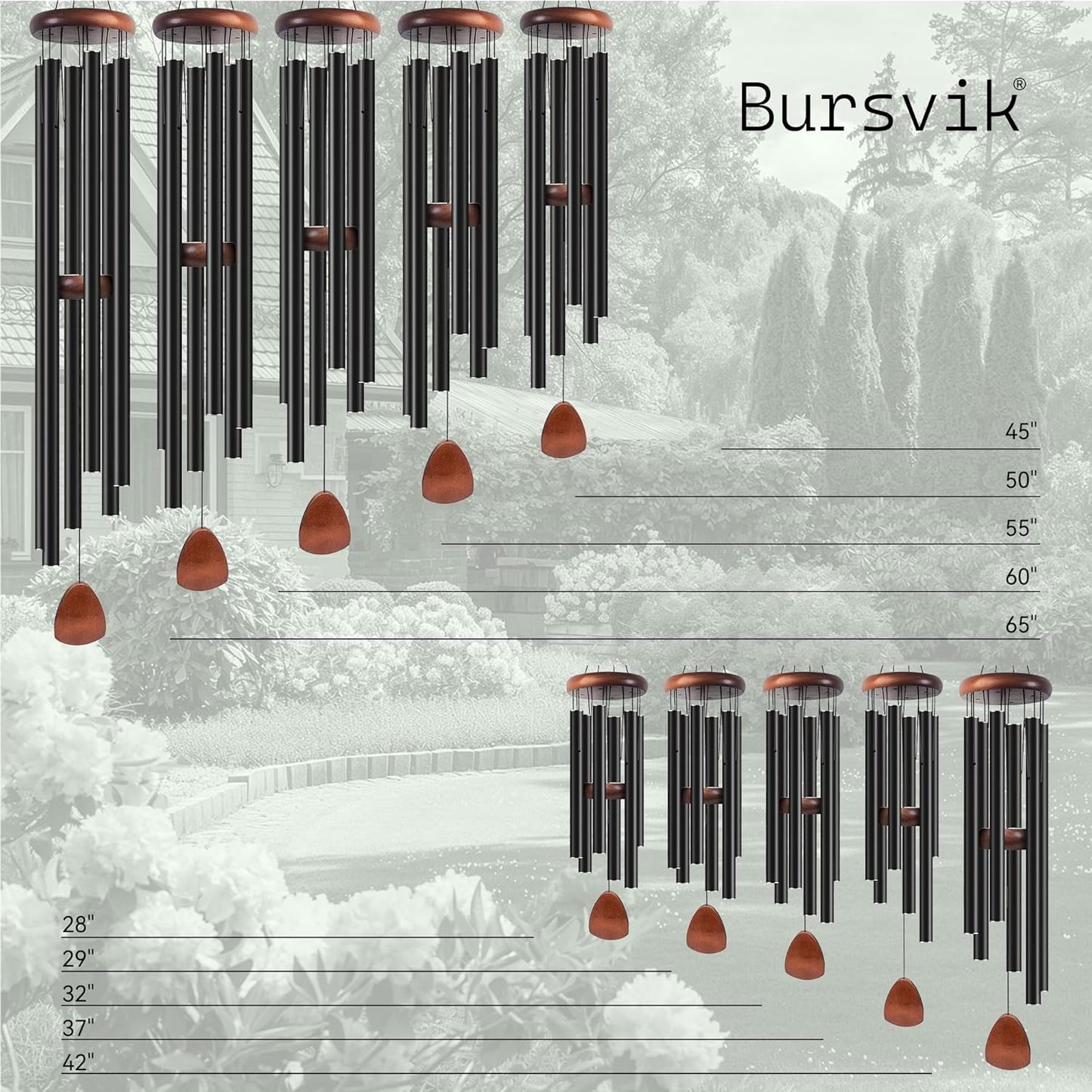 Bursvik Large Aluminium Wind Chimes: A Zen Atmosphere for Your Outdoor Space