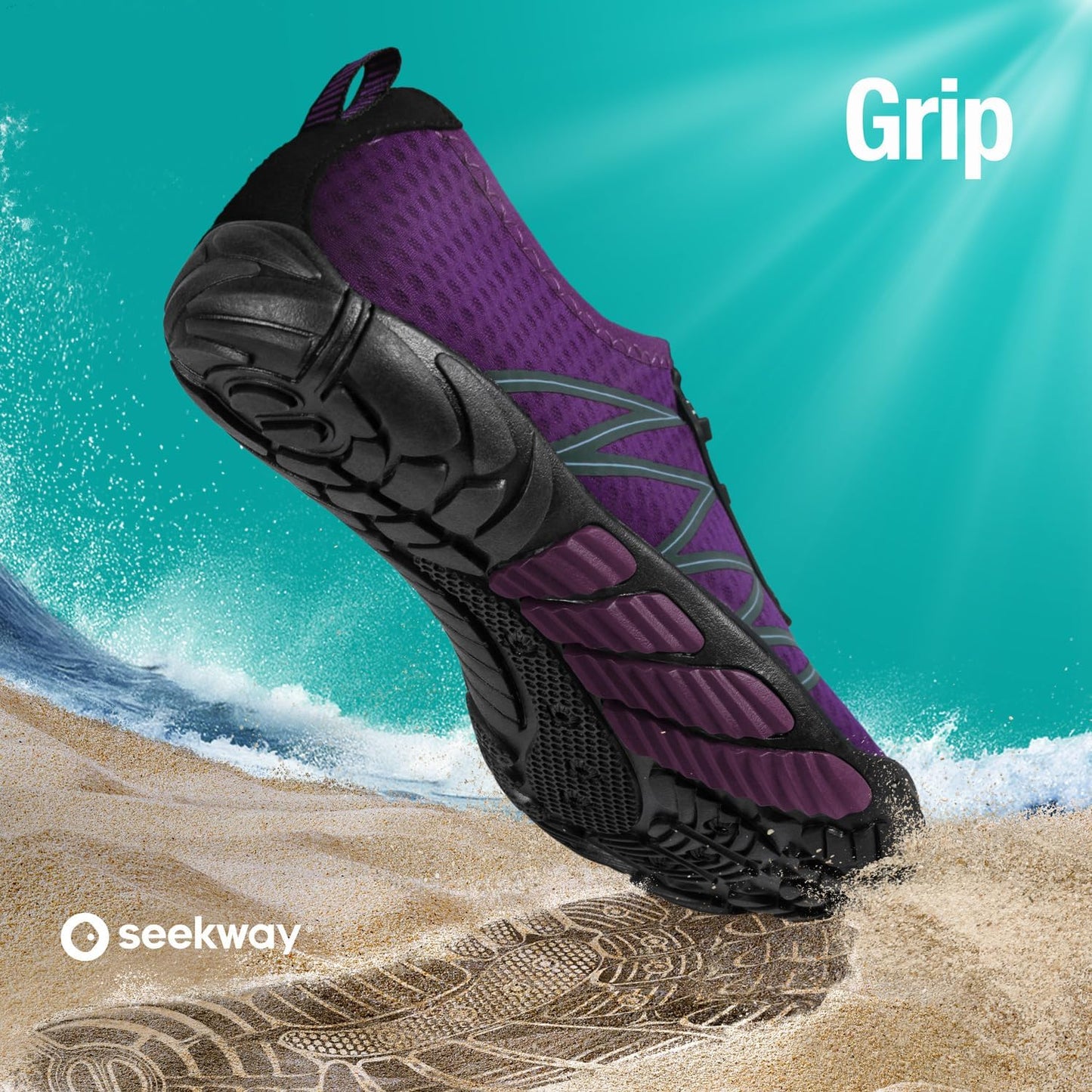 SEEKWAY Wasserschuhe Herren Damen Erwachsene Quick-Dry Badeschuhe Barfußschuhe für Strand Schwimmen Fluss Pool See Wandern Kajak Surfen