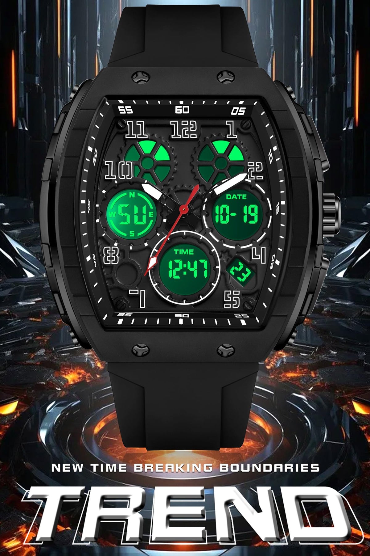 Watches for Men Relojes Para Hombres White Mens Sport Watch Waterproof