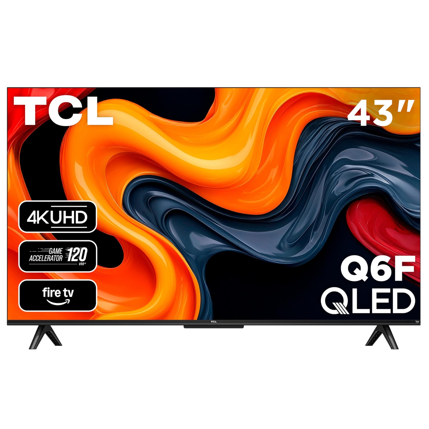 TCL 43-Inch Q6 QLED 4K UHD Smart TV with Fire TV (43Q651F, 2025 Model) Dolby Vision, HDR PRO+, Dolby Atmos, Alexa Built-in with Voice Remote, Apple AirPlay 2 Compatibility, Streaming Television