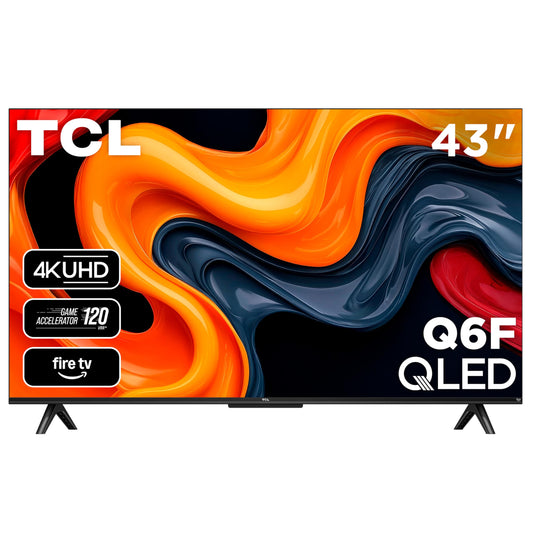 TCL 43-Inch Q6 QLED 4K UHD Smart TV with Fire TV (43Q651F, 2025 Model) Dolby Vision, HDR PRO+, Dolby Atmos, Alexa Built-in with Voice Remote, Apple AirPlay 2 Compatibility, Streaming Television