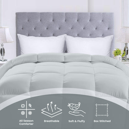 Utopia Bedding Steppbetten Queen-Größe, Ganzjahres-Bettdeckeneinlage, Daunenalternative Box-gesteppte Bettdecke mit Ecklaschen, Maschinenwaschbar (Weiß)