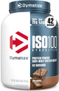Dymatize ISO100 Whey Protein Powder Isolate, Fudge Brownie, 25g of Protein, 3 Pound, 5.5g BCAAs, Less Than 120 Cal., Gluten Free, 1g Fat, 1g Sugar, 2g Carb (42 Servings) (Pack of 6)