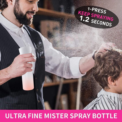 TANSHINE Kontinuierliche Haar Pflanze Mister Sprühflasche Fein Leer Klein Nebelsprühflaschen Nebelsprüher Wasser Alkohol Reinigungs Sprühnebel Flasche für Lockenhaar Styling Produkte,Pflanzen, 200ml,Klar