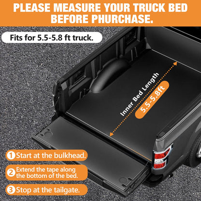 Truck Bed Tent 5.5-6ft: Easy Set Up Umburato Pickup Truck Tents for Camping, Waterproof PU3000mm Canopy for Truck Camper, Portable, Spacious for 2 Person Green