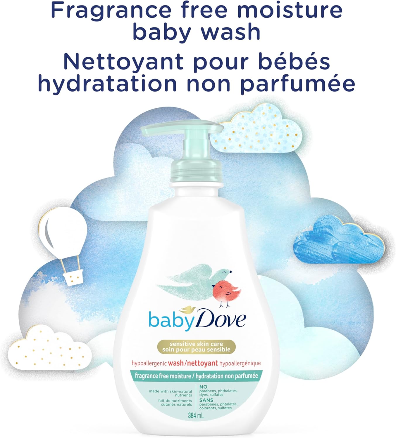 Baby Dove Tip to Toe Waschgel Sensible Feuchtigkeit hypoallergen und parfümfrei 591 ml