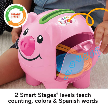 Fisher-Price Babyspielzeug Lach & Lern Sparschwein mit intelligenten Lernstufen und Lernliedern & Sätzen für Babys ab 6 Monaten (Exklusiv bei Amazon)