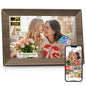 Frameo 10.1 Inch WiFi Digital Picture Frame, Smart Cloud Electronic Photo Frame with HD IPS Touch Screen Slideshow 32GB Memory Auto-Rotate Wall Mount, Share Photos/Videos from Phone - Gifts for Mom